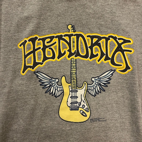 Vintage Jimi Hendrix Winged Guitar T-Shirt M - Picture 3 of 5
